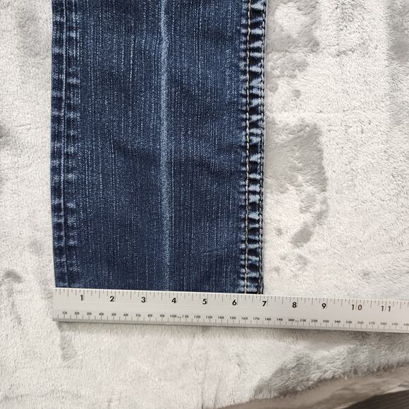 Silver Jeans Womens W25/L33.5* Blue Tuesday 16 1/2" Low Rise Bootcut Stretch - Picture 16 of 16